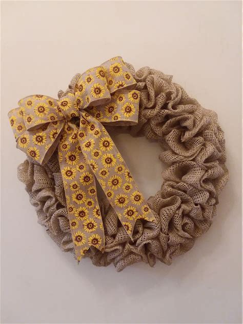 Sunflower and Burlap Wreath