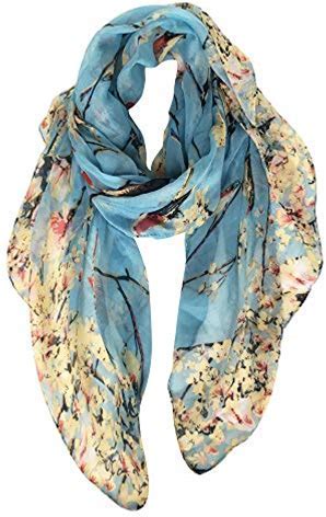 GERINLY Lightweight Floral Print Scarf